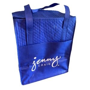 Jenny Craig Cooler Bag Insulated 15" x 13" x 9" Duel Zippers 13" Double Handles
